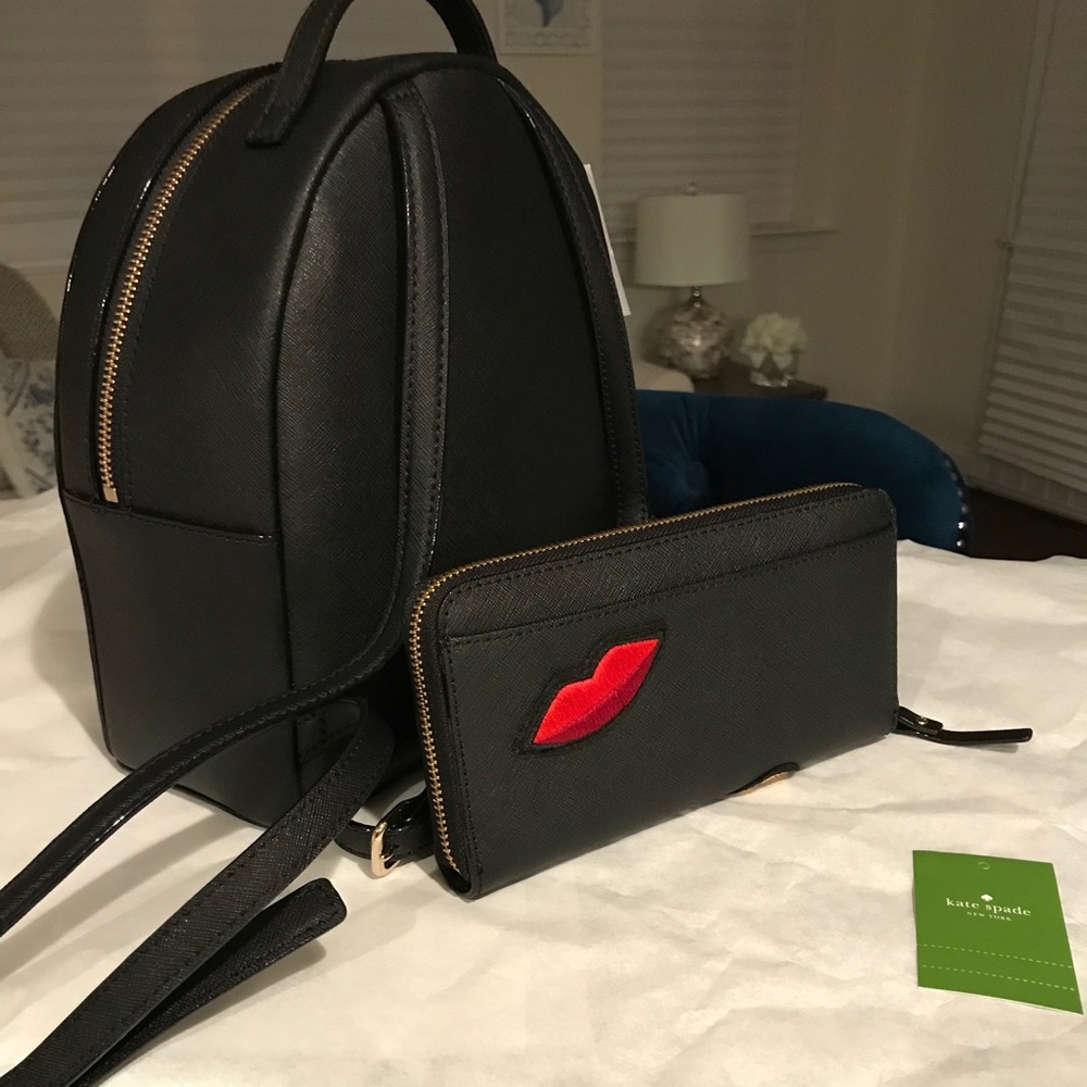 ✨SOLD!✨♠️Kate Spade NEW! Leather Tomi Backpack Bag - Picture 6 of 8